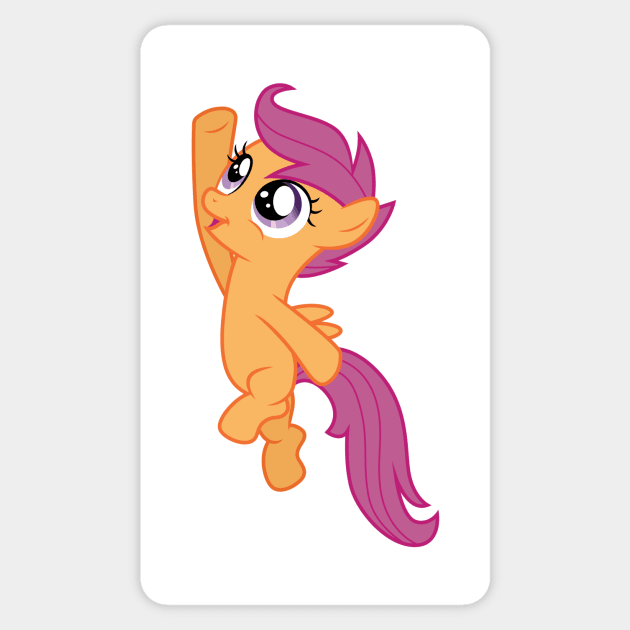 Jumping Scootaloo Sticker by CloudyGlow